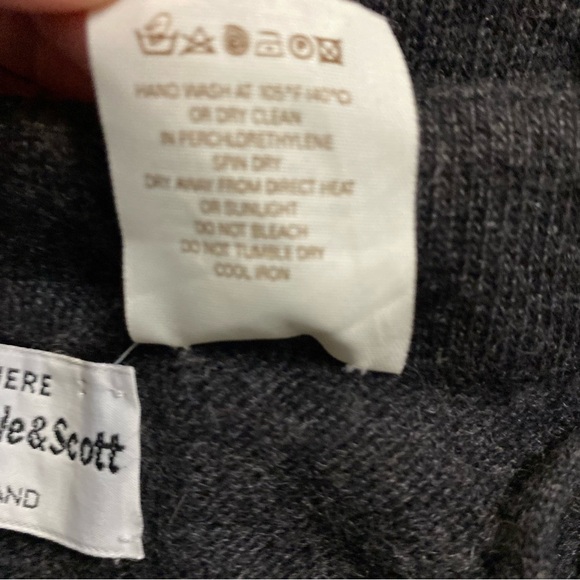 Vintage Michael Kors / Lyle & Scott Cashmere Skirt made Scotland faux wrap drape - Picture 7 of 9